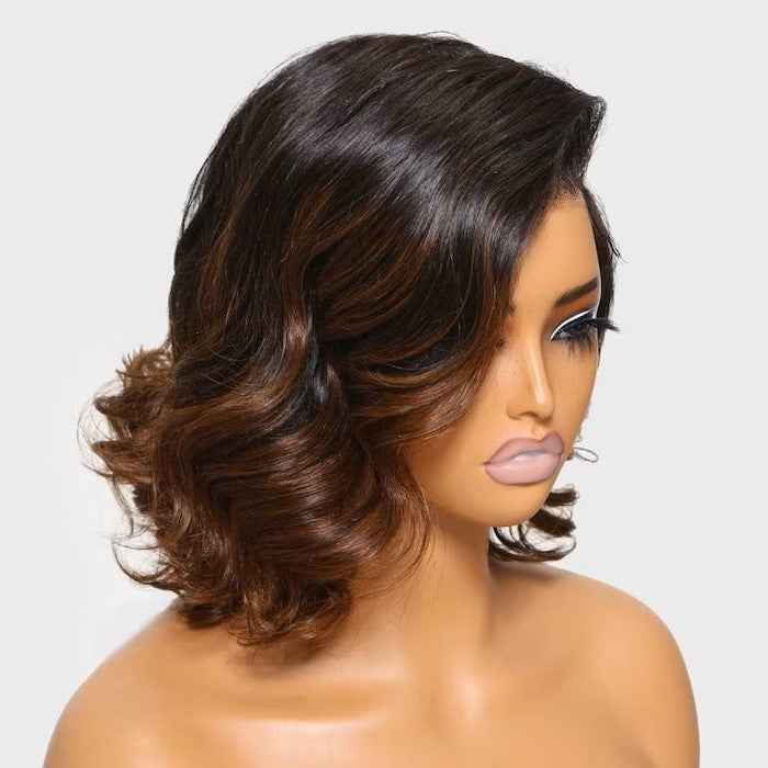 Ombre Spiral Curls Lace Front Wig – Effortlessly Stunning Style Ready to Wear!