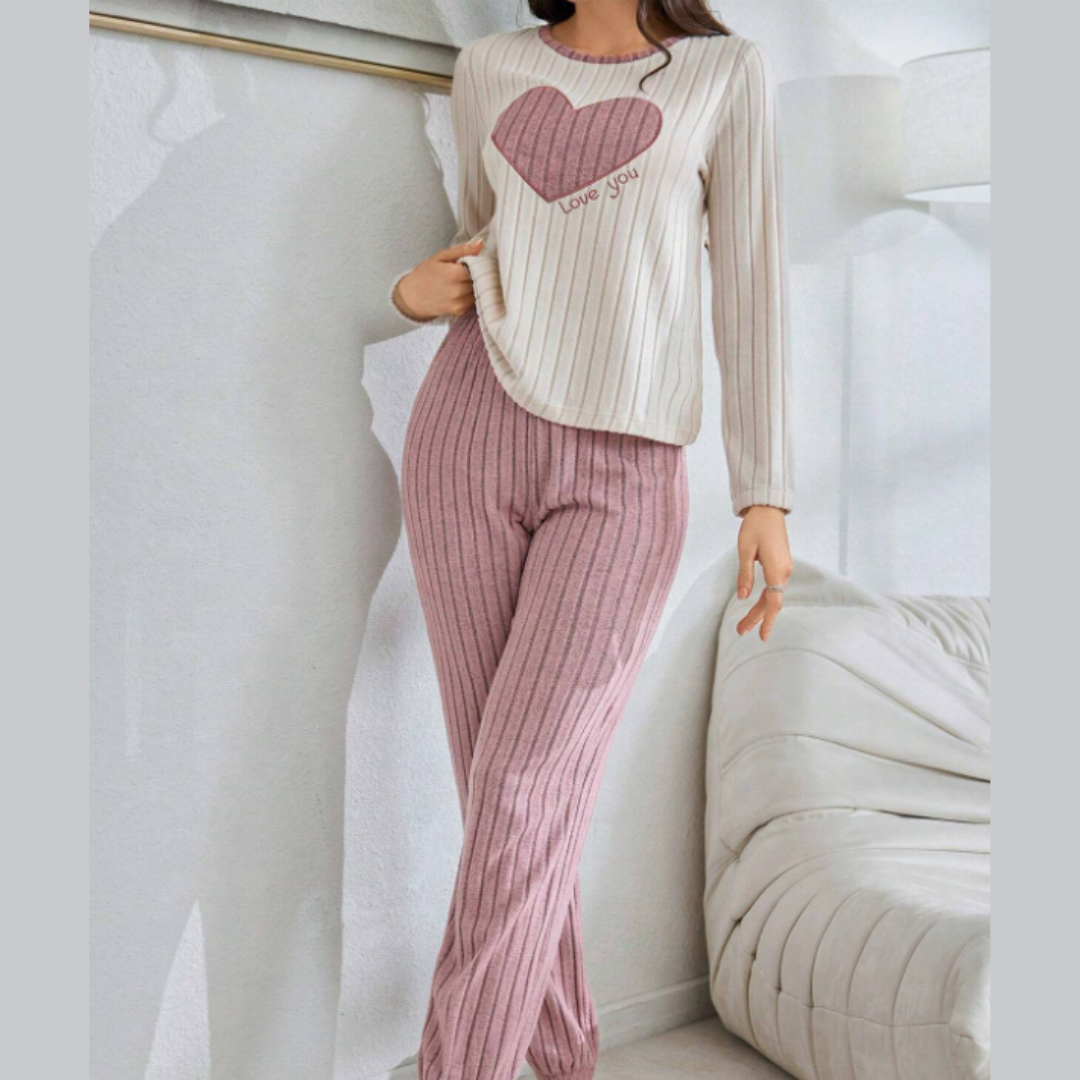 Evelyn Cozy Cotton Pajama Set Women’s Warm 100% Cotton Loungewear