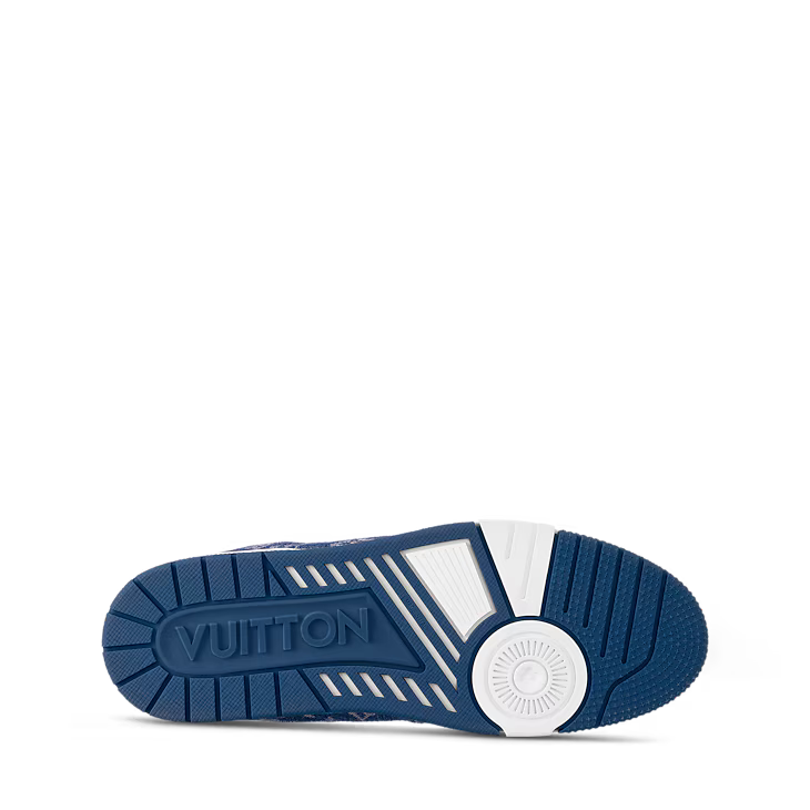 Louis Vuitton LV Trainer Low Sneakers Blue Leather – Side View
Louis Vuitton LV Trainer Luxury Sneakers – Top View
Louis Vuitton LV Trainer Blue Leather Men’s Shoes EU 42
