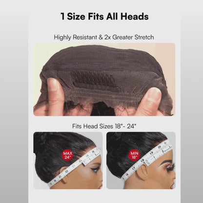 Pre-plucked 360 Lace Frontal Wig – Glueless Invisi Drawstring Design
