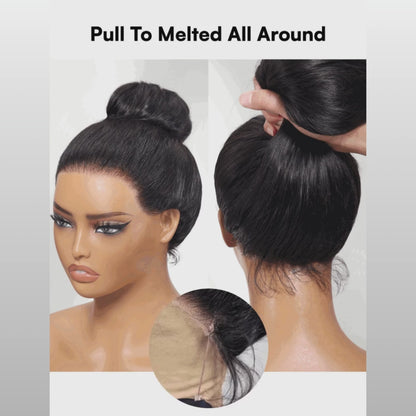 Back view of 360 Body Wave Wig – Full Volume 180% Density Human Hair
