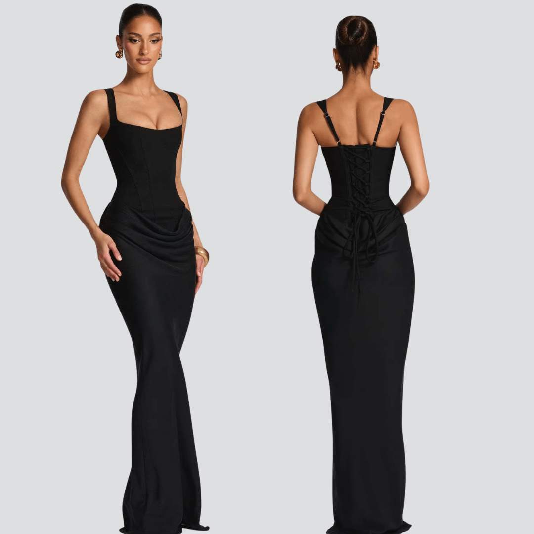 The Celina Maxi Dress Burgundy